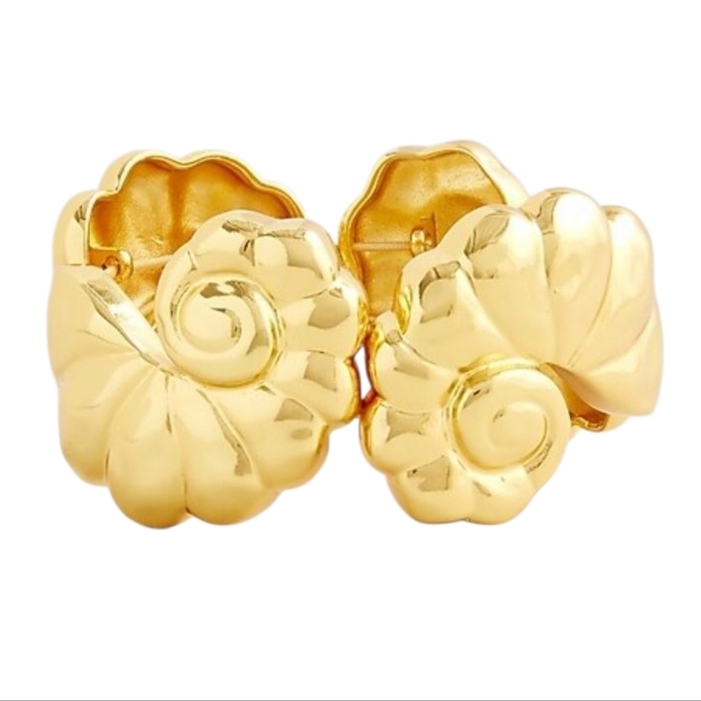 💛▪️ House of Harlow▪️ 1960 Shell Cuff Stretch Gold-tone Bracelet ✨️